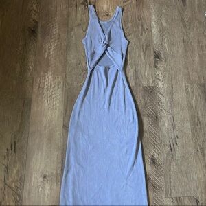 Freshman 1996 Ribbed Knit Dress in Blue